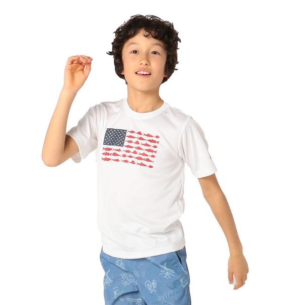 Columbia PFG Shirts White For Boys NZ69207 New Zealand